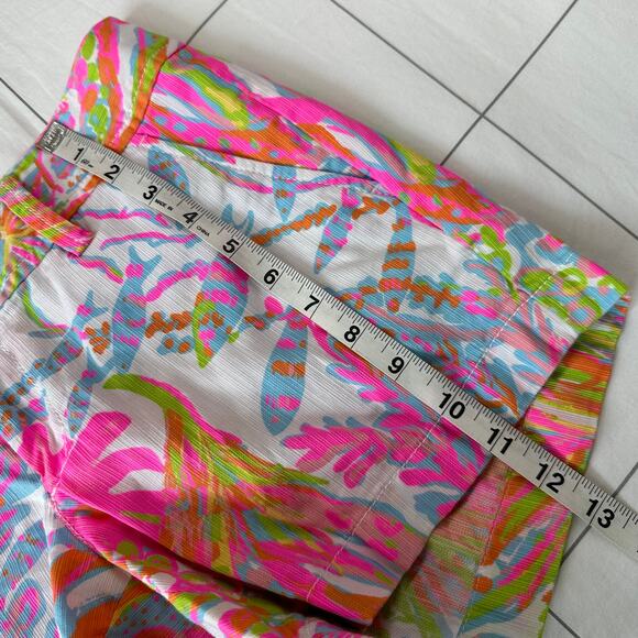 Lilly Pulitzer Shorts Womens 2 Pink White Callahan Scuba to Cuba Resort Preppy - Picture 11 of 11